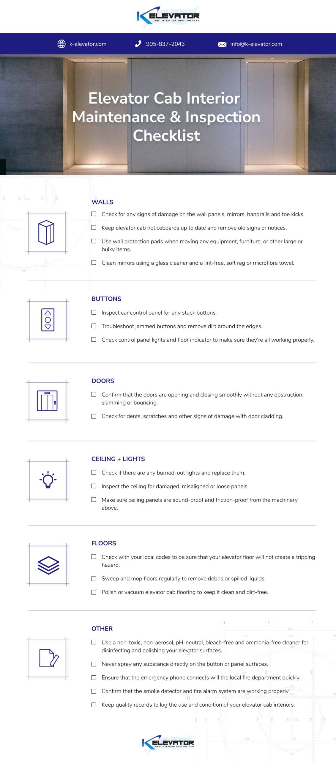 Otis Elevator Inspection Checklist